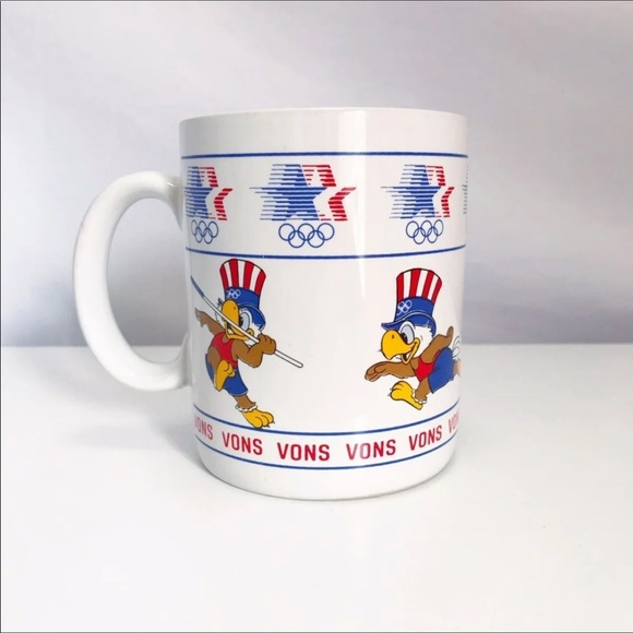 Vintage 80s Sam the Olympic Eagle Collectible Mug